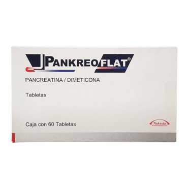 Pankreoflat Pancreatina, Dimeticona 60 tabletas