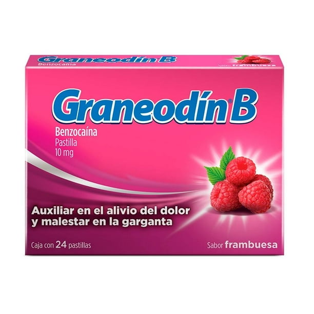 GRANEODIN B FRMABUESA 10 MG 24 TABLETAS Graneodín B 10 mg sabor frambuesa 24 pzas