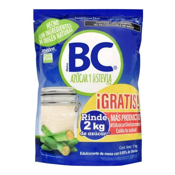 Azúcar Metco BC baja en calorías 900 g