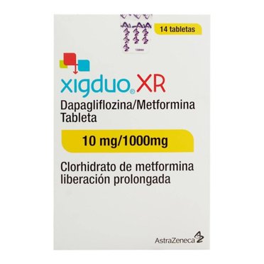 Xigduo XR 10 mg/1000 mg 14 tabletas de liberación prolongada