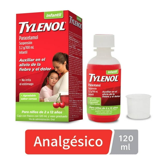 Tylenol 3.2 g/100 ml suspensión infantil sabor cereza 120 ml