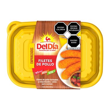 Filetes de pollo Del Día empanizados y congelados 500 g
