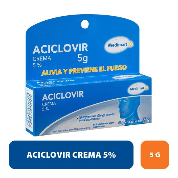 Aciclovir Medimart crema 5% tubo con 5 g