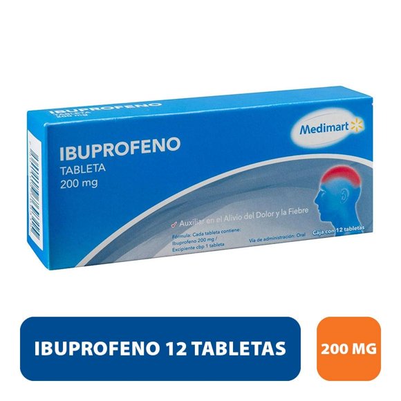 Ibuprofeno Medimart 200 mg 12 tabletas