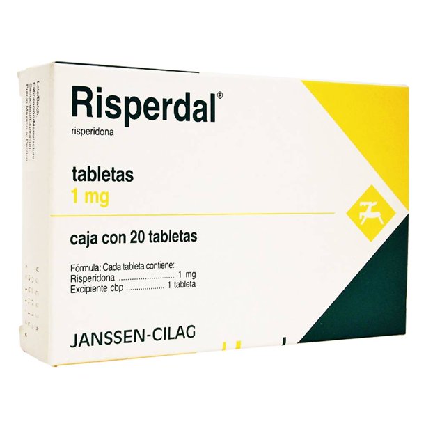 Risperdal tabletas 20 pzas de 1 mg c/u