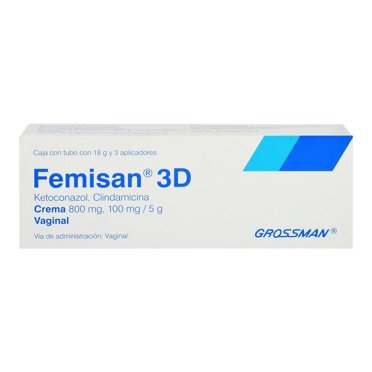 Femisan 3D 800 mg/100 mg/5 g crema vaginal tubo con 18 g y 3 aplicadores