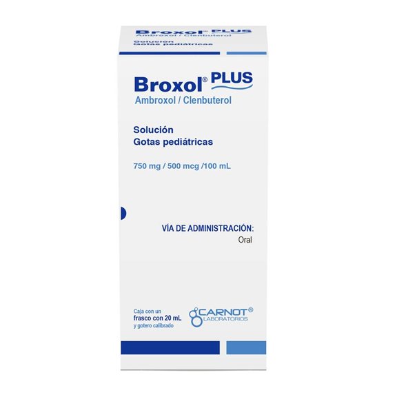 Broxol Plus Pediátrico Ambroxol 750 mg/ 500 mcg/ 100 ml gotas 20 ml