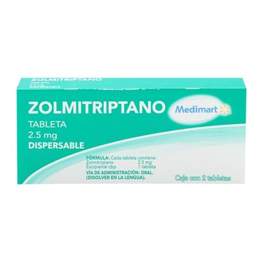 Zolmitriptano Medimart 2.5 mg 2 tabletas dispersables