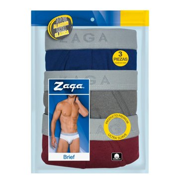 Bikini Zaga para Hombre, Multicolor 1 Paquete con 3 Piezas Talla CH