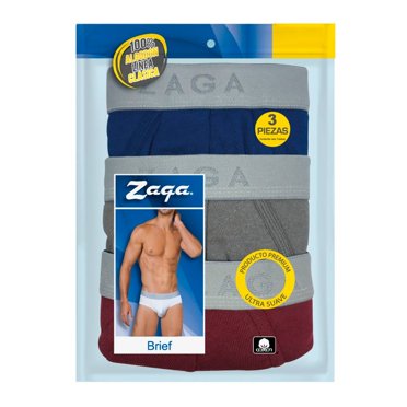 Bikini Zaga para Hombre, Multicolor 1 Paquete con 3 Piezas Talla G