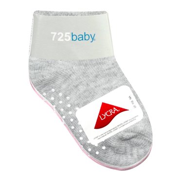Tines 725 Baby para Niña, Gris Antiderrapantes 3 pares Talla 3-3X
