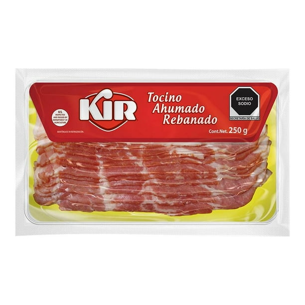 Tocino Kir ahumado rebanado 250 g