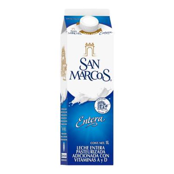 Leche San Marcos entera 1 l