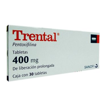 Trental tabletas 30 pzas de 400 mg c/u