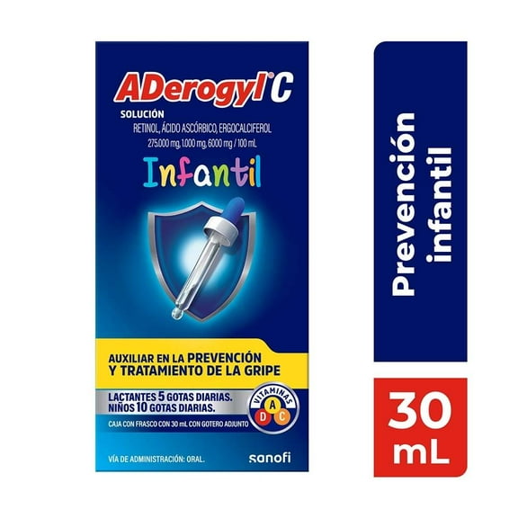 Vitamina ADerogyl C solución infantil en gotas 30 ml