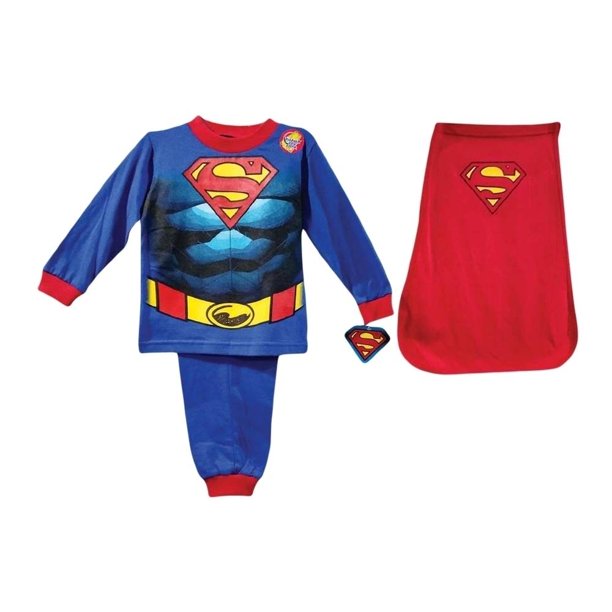 Pijama Superman Niño 1 con Capa Azul Rey