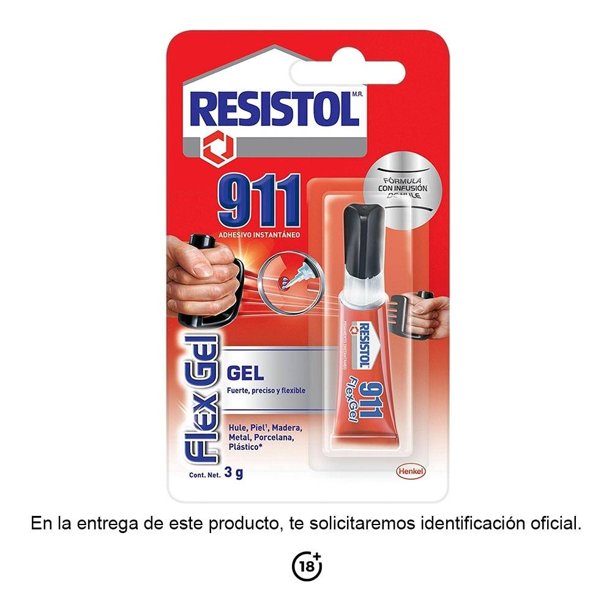 Pegamento Resistol 911 instantáneo en gel 3 g