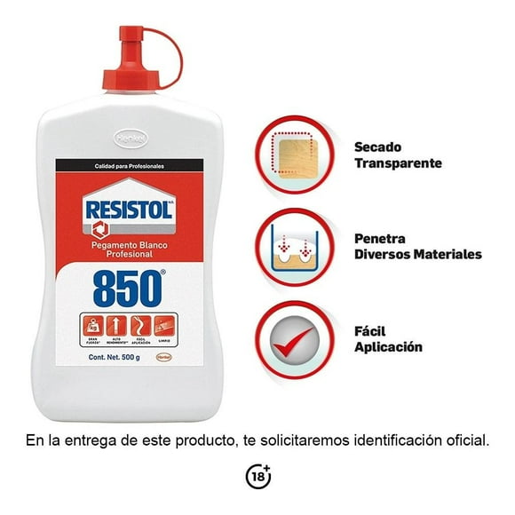 Pegamento blanco Resistol 850 profesional 500 g