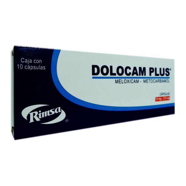 Dolocam Plus cápsulas 15 mg/215 mg 10 pzas