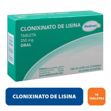 Clonixinato de Lisina Medimart 250 mg 10 tabletas
