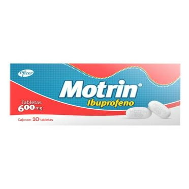 Ibuprofeno Motrin 600 mg 10 Tabletas