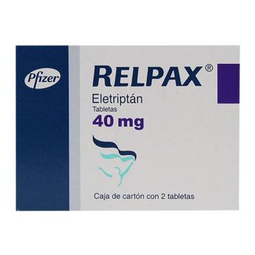 Relpax 40 mg 2 tabletas