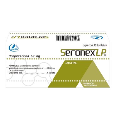 Seronex LP Domperidona 60 mg  liberación prolongada 30 tabletas