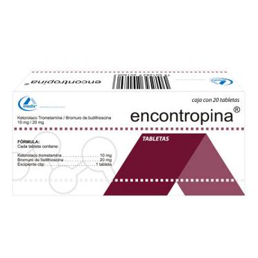 Encontropina 10 mg/20 mg 20 tabletas