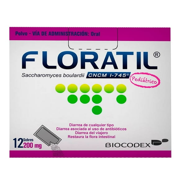 Floratil CNCM I-745 pediátrico 200 mg, 4 billones UFC 12 sobres