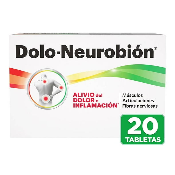 Analgésico Dolo-Neurobión con 20 tabletas