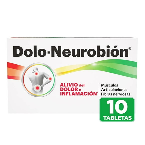 Analgésico Dolo-Neurobión con 10 tabletas