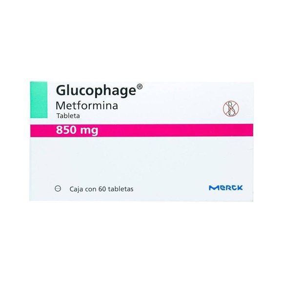 Glucophage Metformina 850 mg 60 tabletas