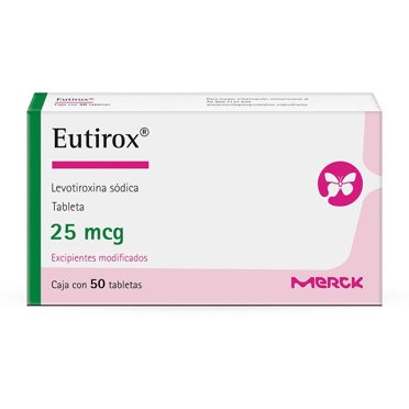 Eutirox Levotiroxina 25 mcg 50 tabletas