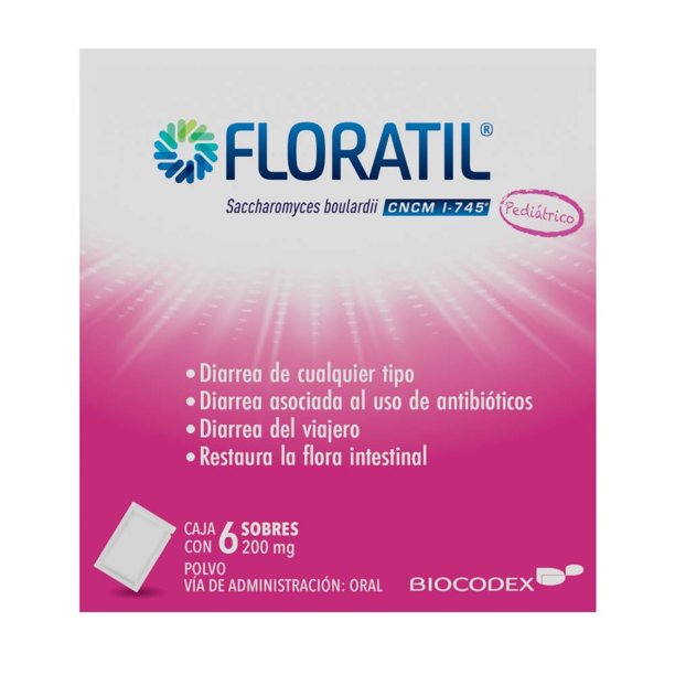 Floratil CNCM I-745 pediátrico 200 mg, 4 billones UFC 6 sobres