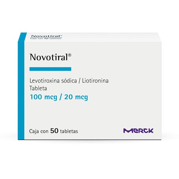 Novotiral Levotiroxina 100 mcg, Liotironina 20 mcg 50 tabletas