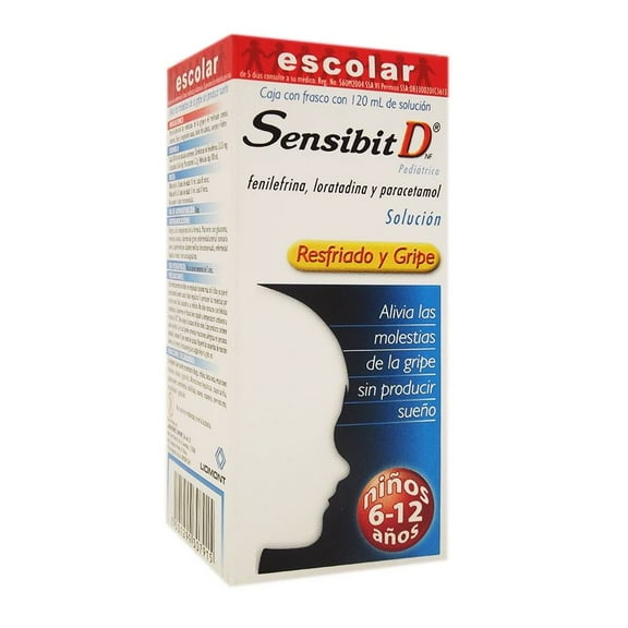 Antrigripal Sensibit D Feniliefrina / Loratadina / Paracetamol pediátrico escolar 120 ml solución