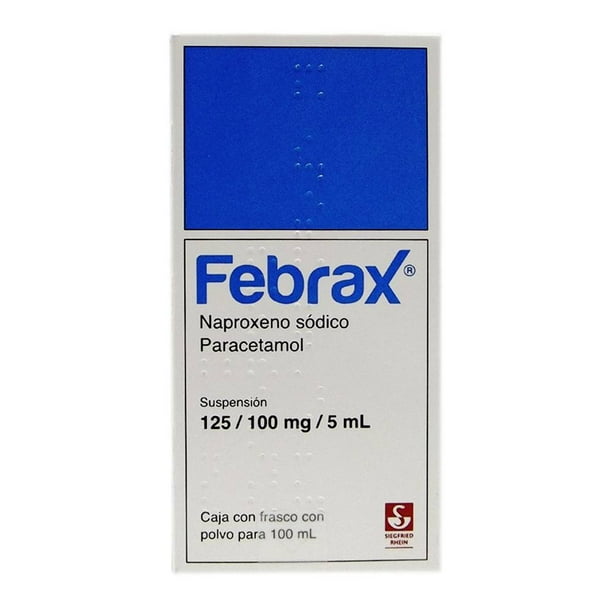 FEBRAX 2.5/2 G SUSP 100 ML 522. Febrax 125/100 mg/5 ml suspensión 100 ml