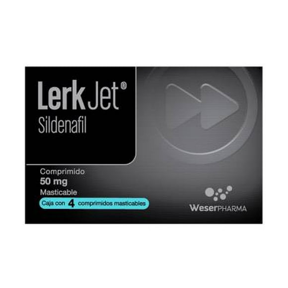 Lerk Jet comprimidos masticables 4 pzas de 50 mg c/u