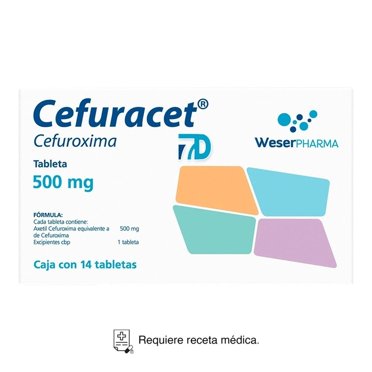 Cefuracet Cefuroxima 500 mg 14 tabletas recubiertas