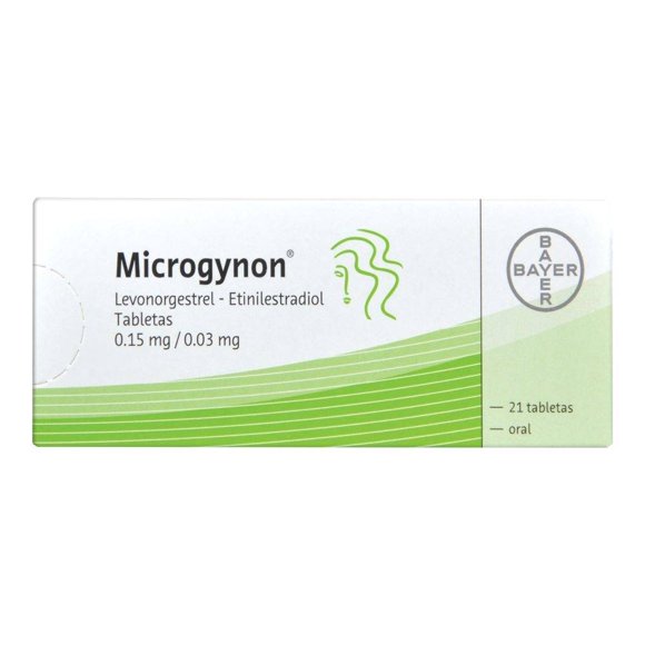 Microgynon Levonorgestrel 0.15 mg,  Etinilestradiol 0.03 mg 21 tabletas