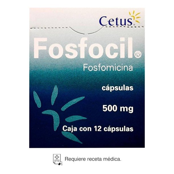 Fosfocil Fosfomicina 500 mg 12 cápsulas