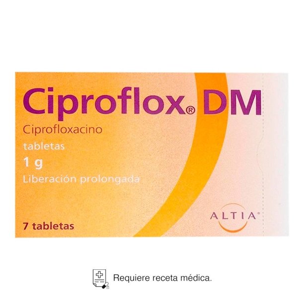 Ciproflox Ciprofloxacino 1 mg 7 tabletas liberación prolongada