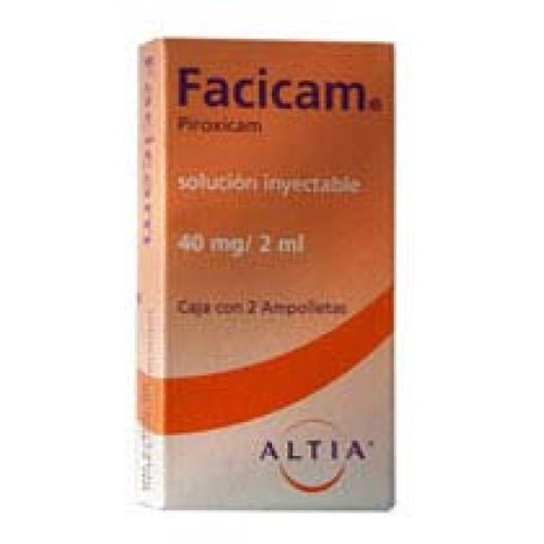 Facicam 40 mg/2 ml solución inyectable 2 ampolletas