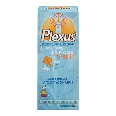 Jarabe para la tos Plexus Dextrometorfano 113 mg, Ambroxol 150 mg jarabe infantil 150 ml