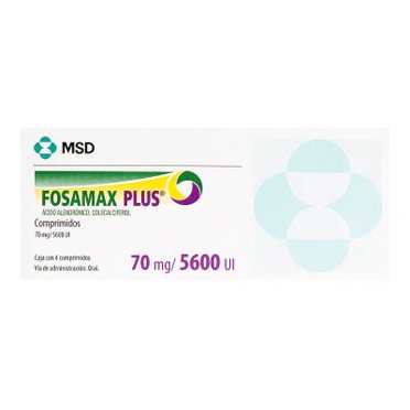 Fosamax Plus 70 mg/5600 UI, 4 comprimidos