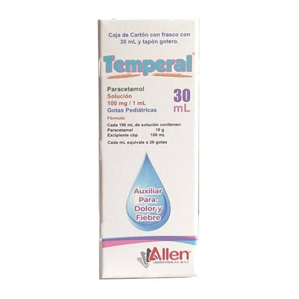Temperal 100 mg/1 ml solución gotas pediátricas 30 ml