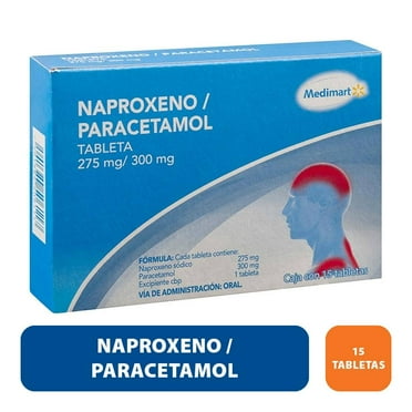 Naproxeno/paracetamol Medimart 275 mg/300 mg 15 tabletas