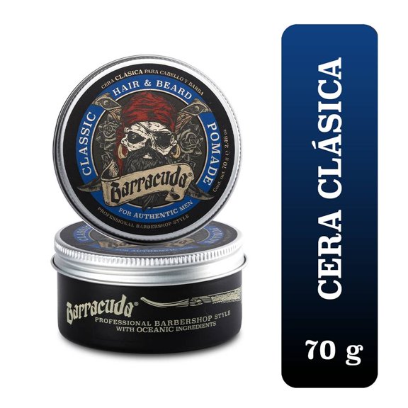 Cera para cabello y barba Barracuda clásica para caballero 70 g