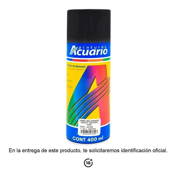 Esmalte Acrílico Pinturas Acuario en Aerosol Gris Acero 760 400 ml