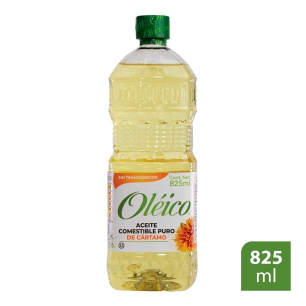 Aceite comestible Oléico puro de cártamo 825 ml